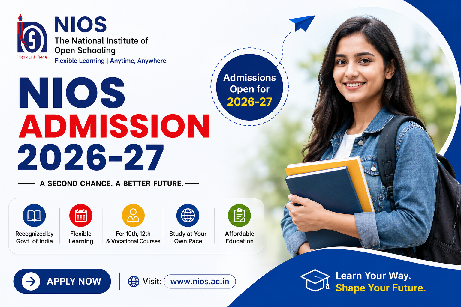 NIOS Admission 2026-27