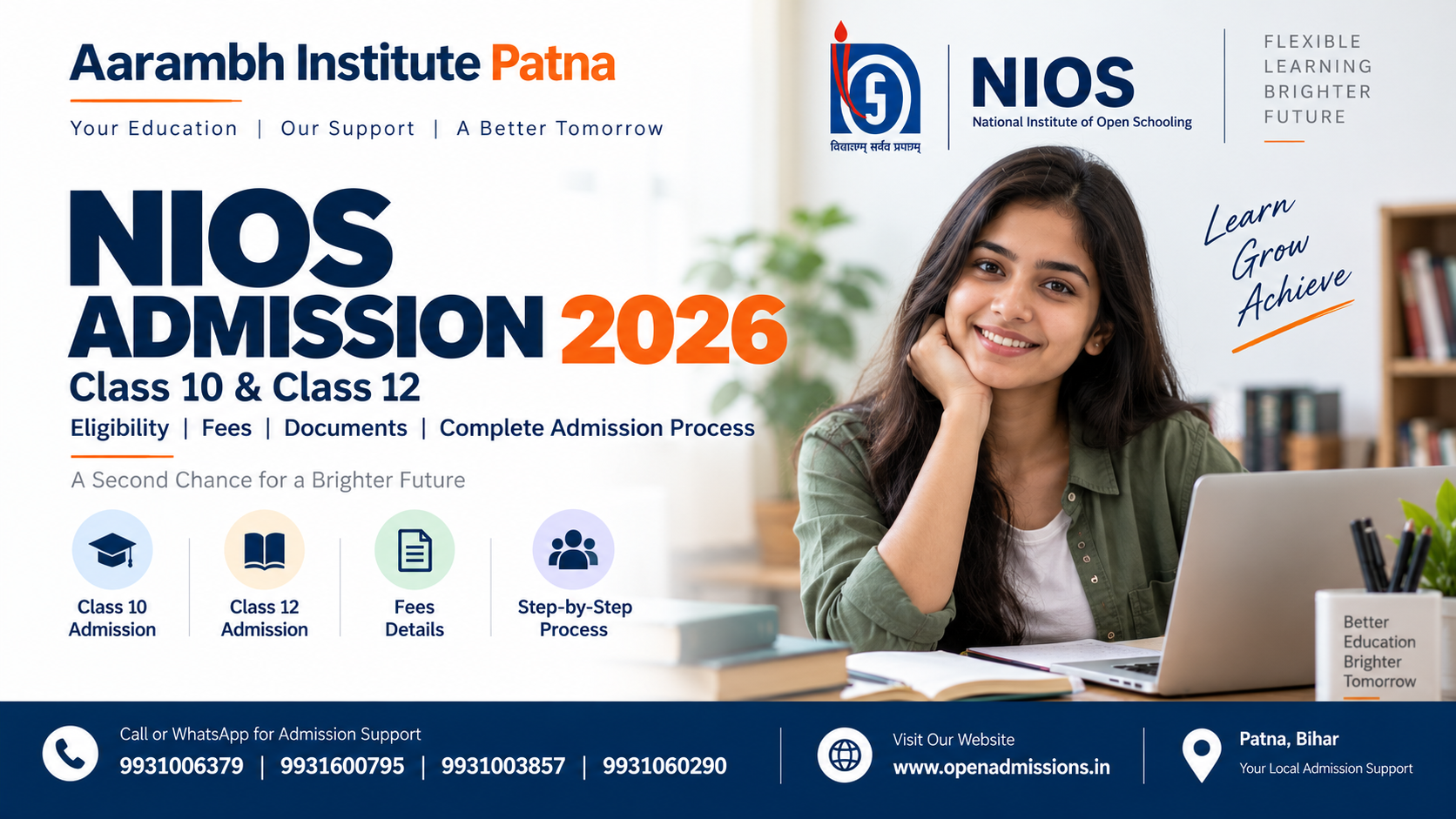 nios-admission-2026-eligibility-fees-documents-complete-process-aarambh-institute-patna